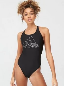 adidas Badge Of Sport Swimsuit - Black, Size 36, Women