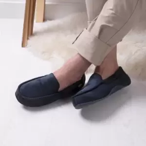 totes Isotoner Pillowstep Mens Moccasin Slippers Navy