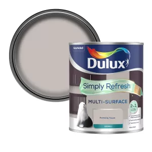 Dulux Simply Refresh Multi Surface Perfectly Taupe Eggshell Paint 750ml