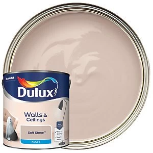 Dulux Walls & Ceilings Soft Stone Matt Emulsion Paint 2.5L