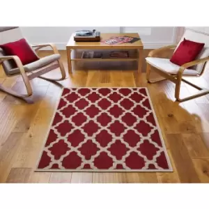 Oriental Weavers - Moda Flatweave Trellis Red 60cm x 110cm Rectangle - Red