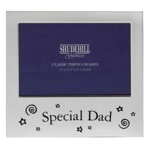 Satin Silver Occasion Frame Special Dad 5x3