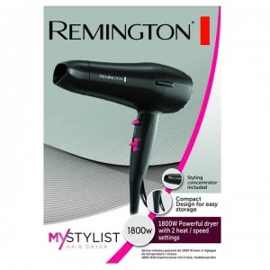 Remington My Stylist Hair Dryer - Black / Red