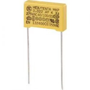 MKP X2 suppression capacitor Radial lead 0.022 uF 275 V AC 10 15mm L x W x H 18 x 5 x 11mm MKP X2