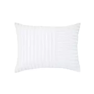 DKNY Clipped Squared Standard Pillowcase, White