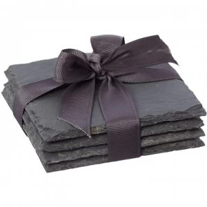 Hotel Collection Slate Coasters Set of 4 - Black