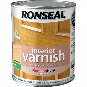 Ronseal Interior Matt Quick Dry Varnish Almond Wood 750ml