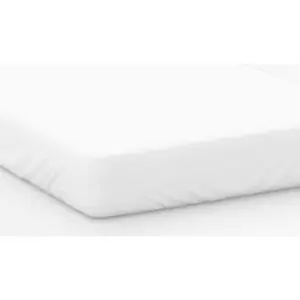 100% Cotton 200 Thread Count Fitted Sheet Deep 15" Super King White