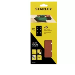 Stanley 1/3 Sheet Sander Mixed Hook & Loop Sanding Sheets - STA31597-XJ