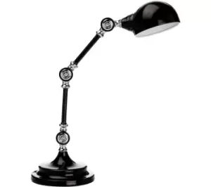 INTERIORS by Premier Metal Adjustable Table Lamp - Black