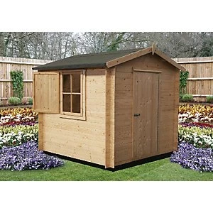 Shire Camelot Log Cabin with Shuttered Window 8 x 8 ft