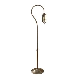 1 Light Floor Lamp Antique Brass, E27