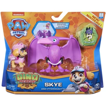 PAW Patrol Dino Rescue - Skye and Pterodactyl Action Figure Set