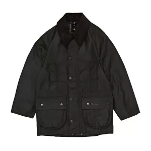 Barbour Boys' Beaufort Waxed Jacket - Olive - S