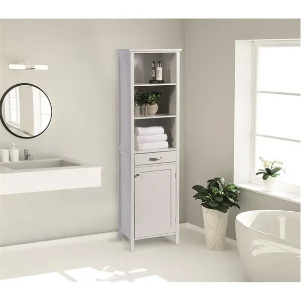 Greenhurst Tall Storage Cabinet - White One Size