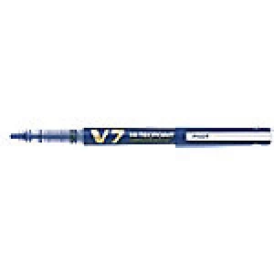 Pilot Hi-Tecpoint V7 Cartridge System Rollerball Pen Medium 0.4mm Blue Pack of 10