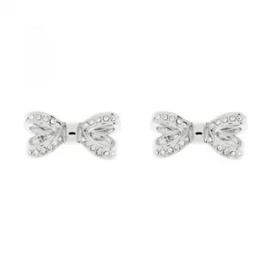 Ted Baker Ladies Silver Plated Olitta Mini Opulent Pave Bow Earring