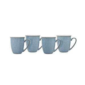 Denby Elements Blue 4 Piece Coffee Beaker Mug Set