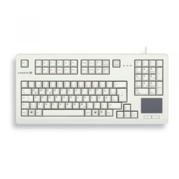 Cherry G80-11900 Touchboard Keyboard with built-in touchpad - USB - Light Grey - DE
