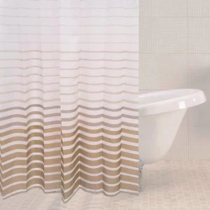 Sabichi Stone-Stripe Polyester Shower Curtain