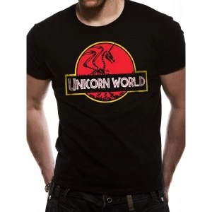 Cid Originals - Unicorn World Mens Large T-Shirt - Black