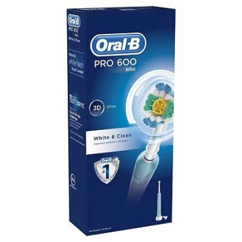 Oral-B PRO 600 White & Clean Electric Toothbrush