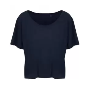 Ecologie Womens/Ladies Daintree EcoViscose Cropped T-Shirt (S) (Navy)