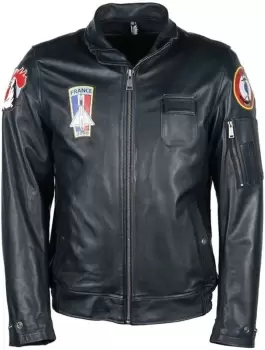 Helstons Aeronef Motorcycle Leather Jacket, blue Size M blue, Size M