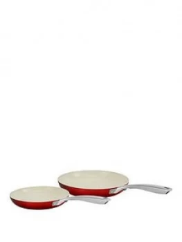 Morphy Richards Accents 2 Piece Frying Pan Set In Red
