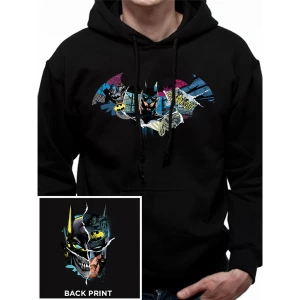Batman - Gotham Face Mens Small Hooded Sweatshirt - Black