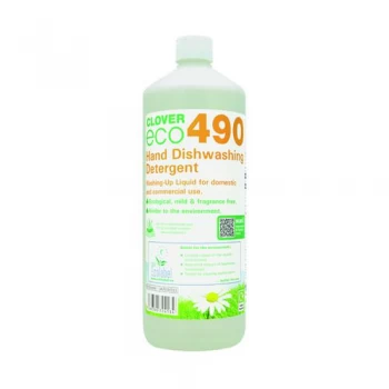 Clover ECO 490 Dishwashing Detergent 1 Litre Pack of 12 490