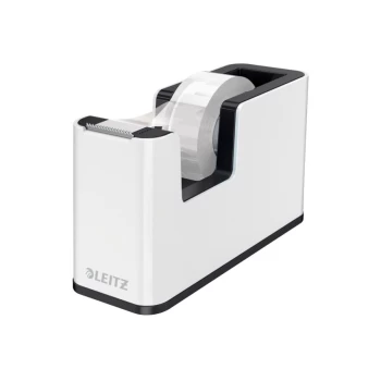 WOW Tape Dispenser Incl. Tape for Convenient One-hand Operation White/Black - Outer Carton of 4