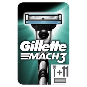 GILLETTE MACH3 MANUAL RAZOR + 11 BLADES