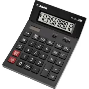 Canon AS-2200 Desk calculator Dark grey Display (digits): 12 solar-powered, battery-powered (W x H x D) 140 x 34 x 198 mm