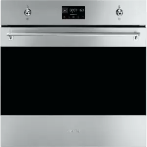 SMEG Classic SOP6302TX Built In Electric Single Oven - Stainless Steel - A+ Rated