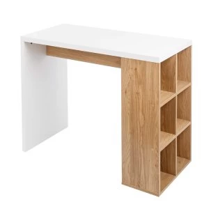 Ryman Kuber Oak Effect Desk & Cube Side Storage