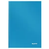 LEITZ Solid Casebound Notebook A5 Ruled Paper Light Blue Not perforated 80 Pages Pack of 6
