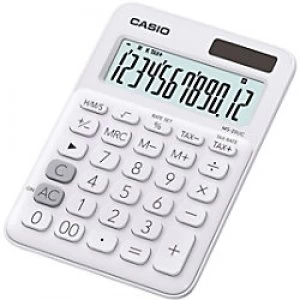 Casio Desktop Calculator MS-20UC-WE 12 Digit Display White