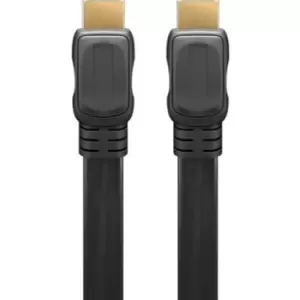 Goobay HDMI 2.0 Flat Cable with Ethernet - 1m - Black