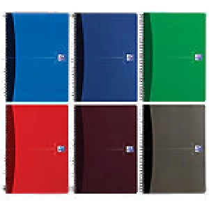 OXFORD Notebook Black n' Red A4 Ruled Assorted 5 Pieces of 90 Sheets