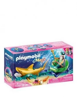 Playmobil 70097 Magic Mermaids Sea King With Shark-Drawn Carriage