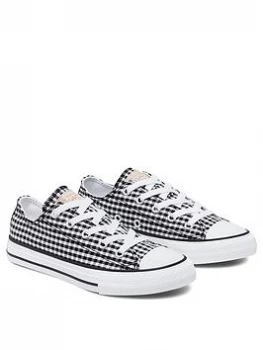 Converse Chuck Taylor All Star Gingham Ox Childrens Trainer - Black/White, Size 13