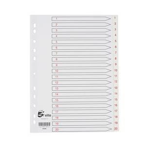 5 Star Elite A4 Premium File Indices with White Tabs