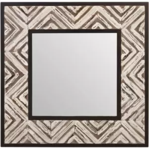 Lombok Wall Mirror with Black Wood Frame - Premier Housewares