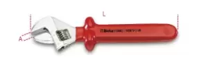 Beta Tools 110 MQ200 VDE 1000V Insulated Adjustable Wrench w Scale 200mm