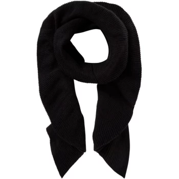Linea Pleated Knitted Scarf - Black