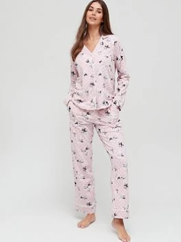 DKNY Modern Classic Printed Pyjama Set - Pink, Size L, Women