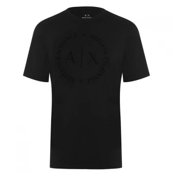 Armani Exchange AX Tonal Logo T-Shirt Black Size XL Men