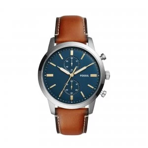 Fossil Blue And Brown 'Townsman' Chronograph Watch - FS5279 - multicoloured