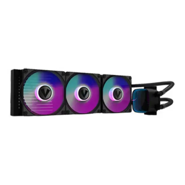 Vida Aquilo 360mm ARGB Liquid CPU Cooler 3x ARGB PWM Fans Infinity Mirror RGB Pump Head Black